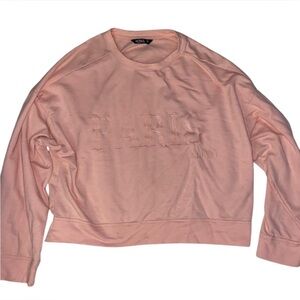 women’s pink paris crewneck long sleeve sweatshirt